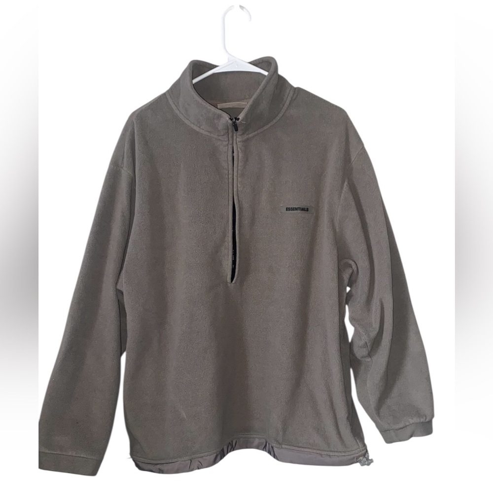 Essentials Gray Half-Zip Sweater - image 1